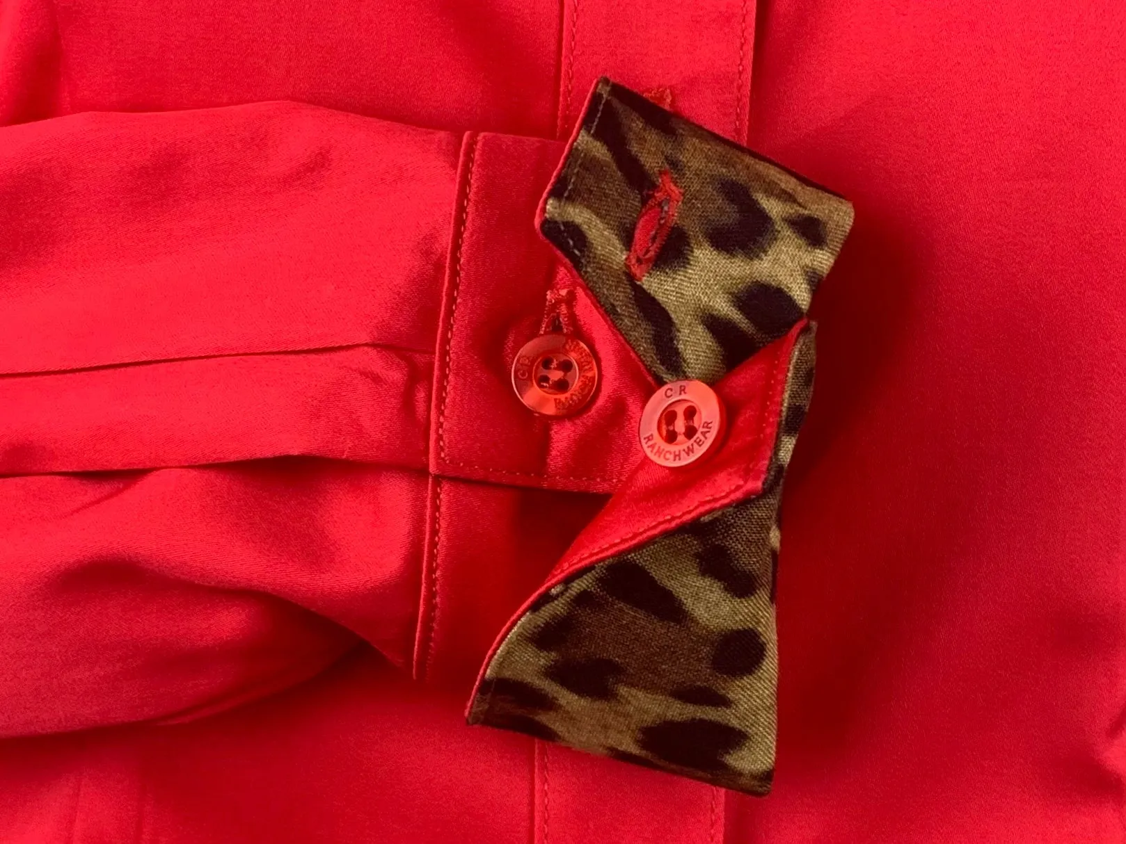 CR Western Pro Wild About Leopard Bright Red- FINAL SALE
