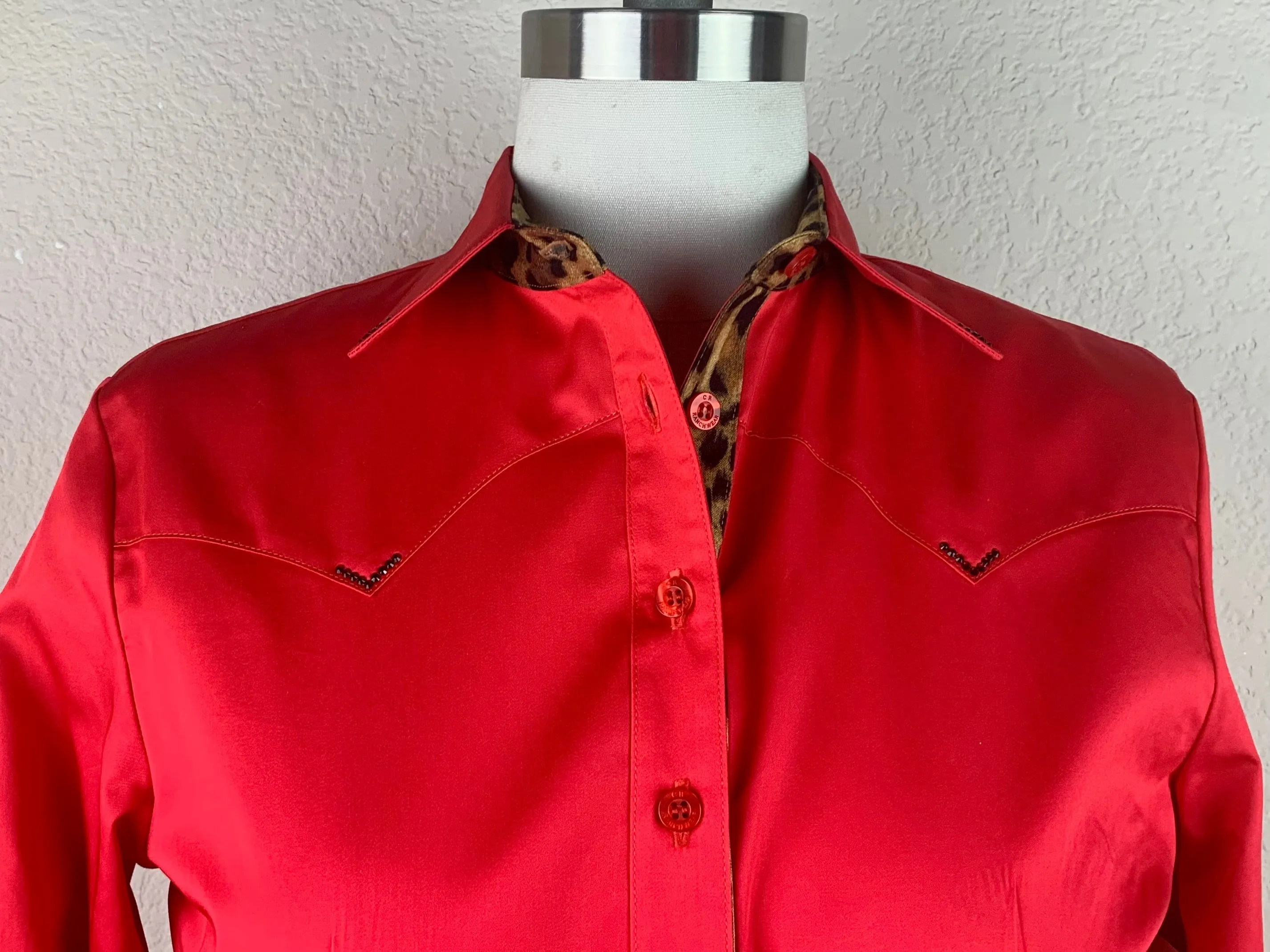 CR Western Pro Wild About Leopard Bright Red- FINAL SALE