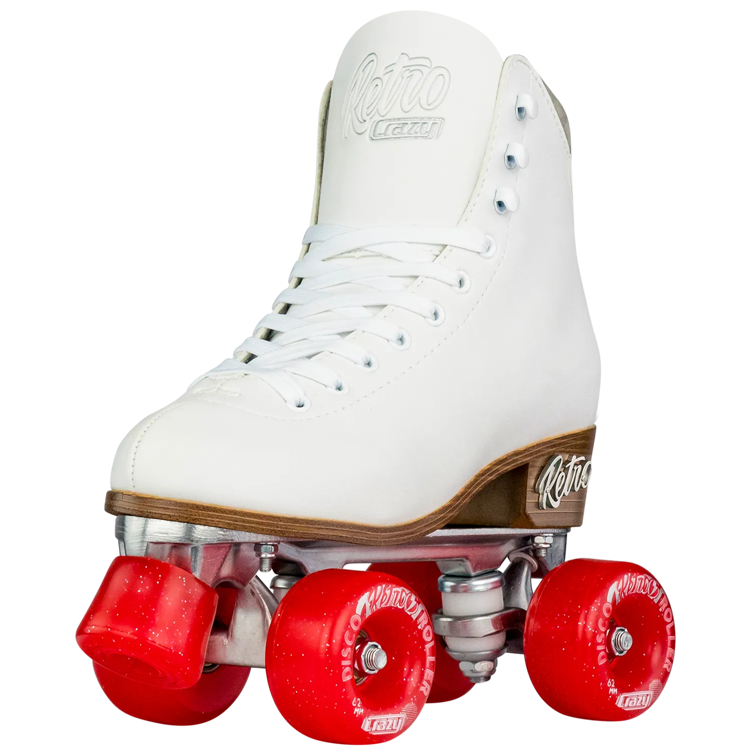 Crazy Retro Roller Skates White