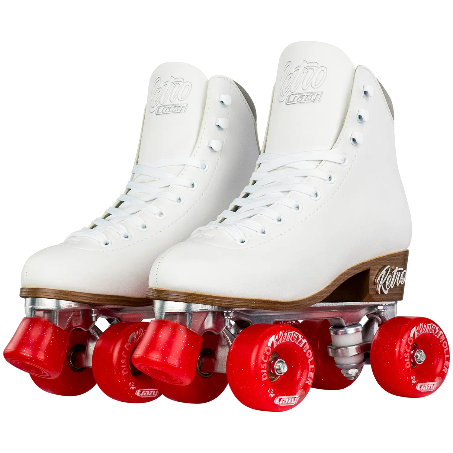 Crazy Retro Roller Skates White