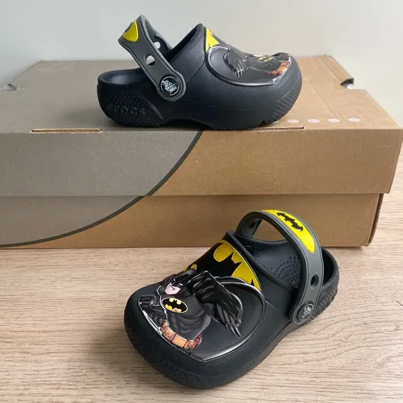 Crocs Batman Black Yellow Toddler Sandal- SZ 7 C