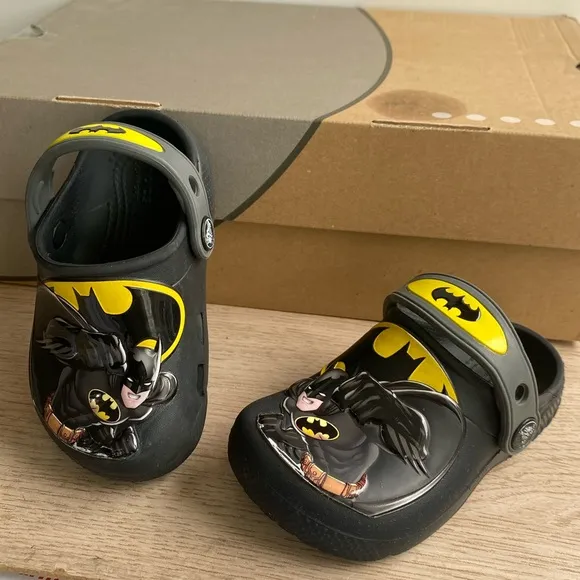 Crocs Batman Black Yellow Toddler Sandal- SZ 7 C