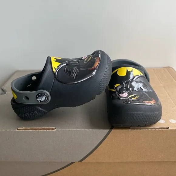 Crocs Batman Black Yellow Toddler Sandal- SZ 7 C