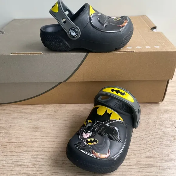 Crocs Batman Black Yellow Toddler Sandal- SZ 7 C