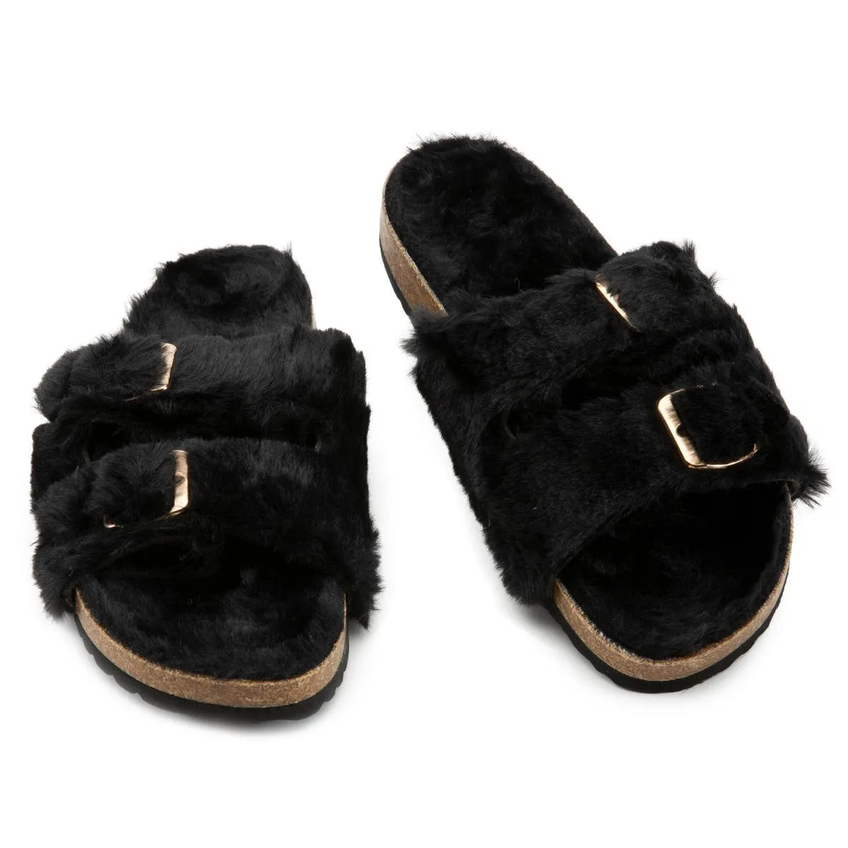 Defeat-63 Double Band Fur Slides