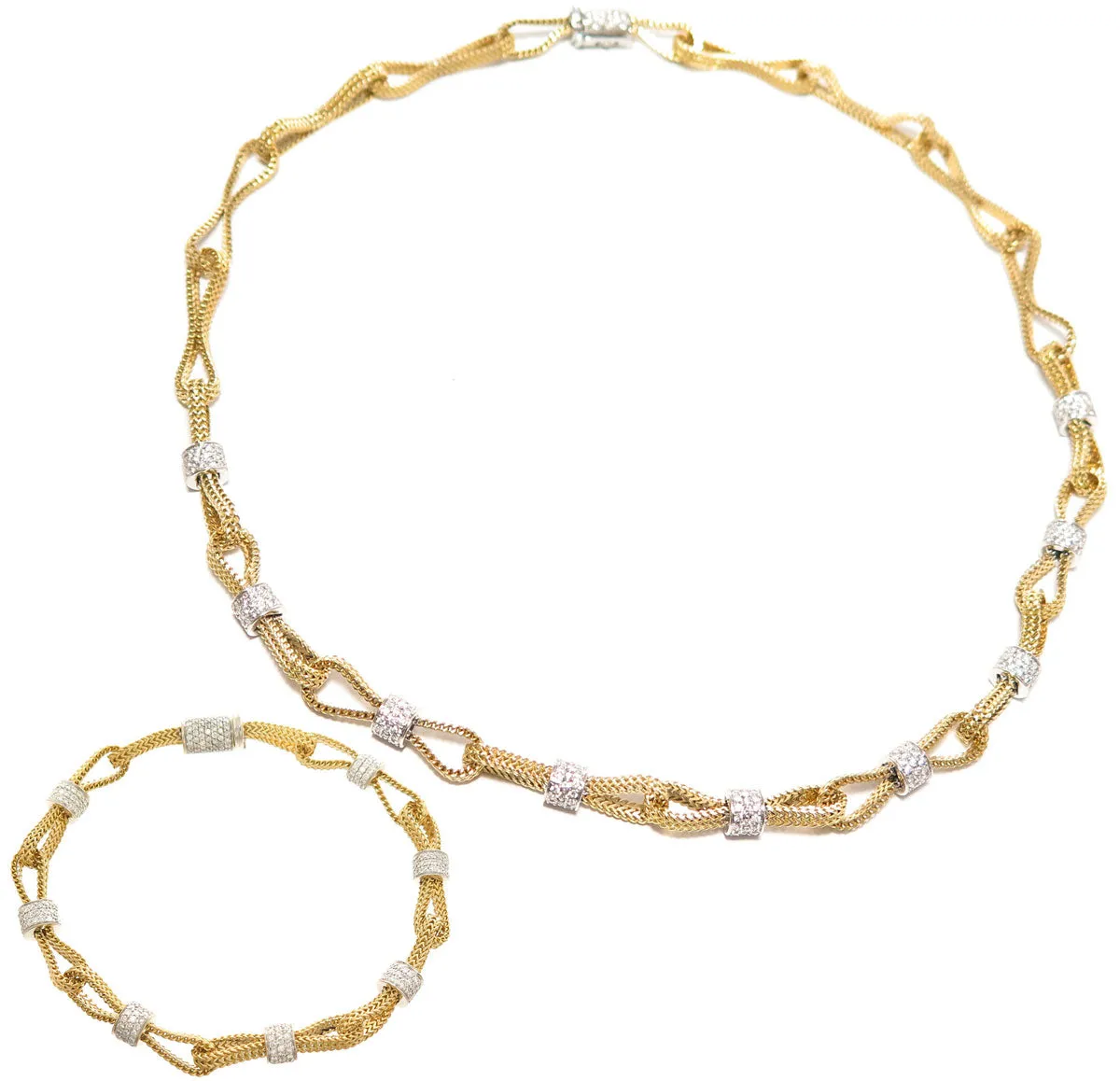 Designer 18kt Diamond Station Necklace