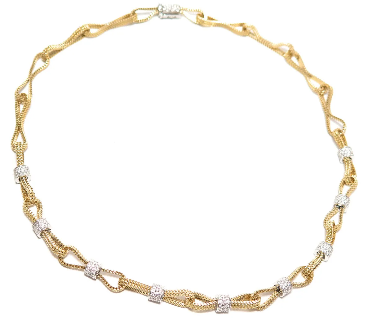 Designer 18kt Diamond Station Necklace