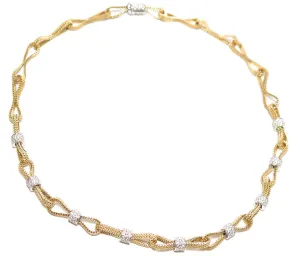 Designer 18kt Diamond Station Necklace