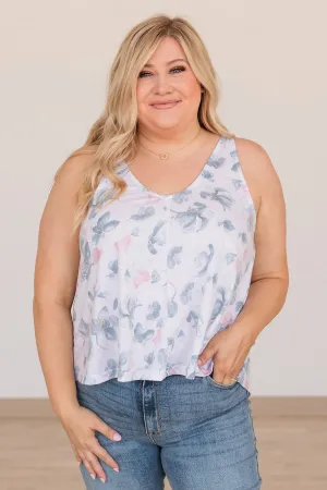 Do A Double Take Cropped Floral Tank- Ivory
