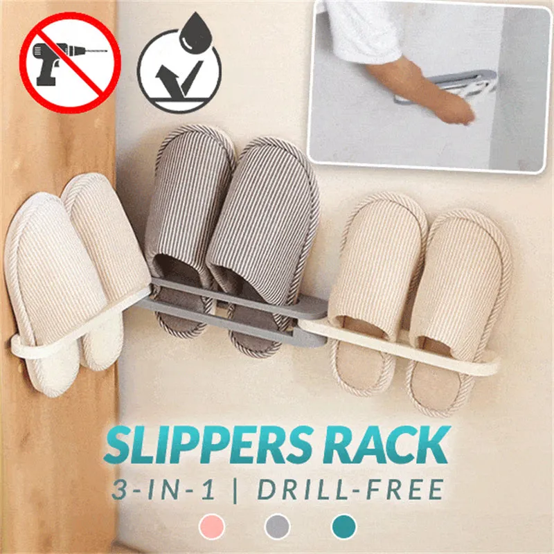 Drill-Free Slippers Rack