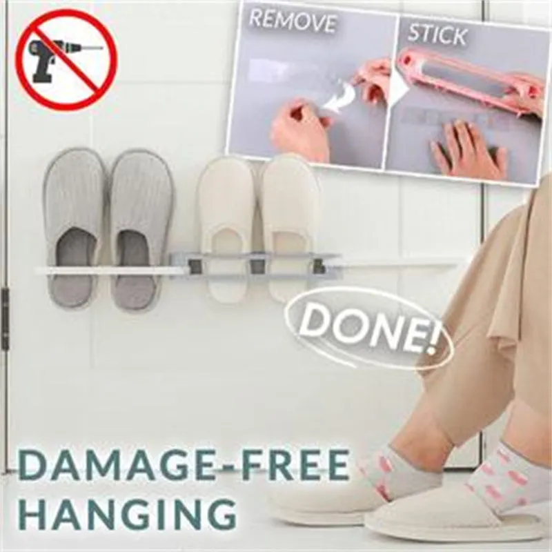 Drill-Free Slippers Rack