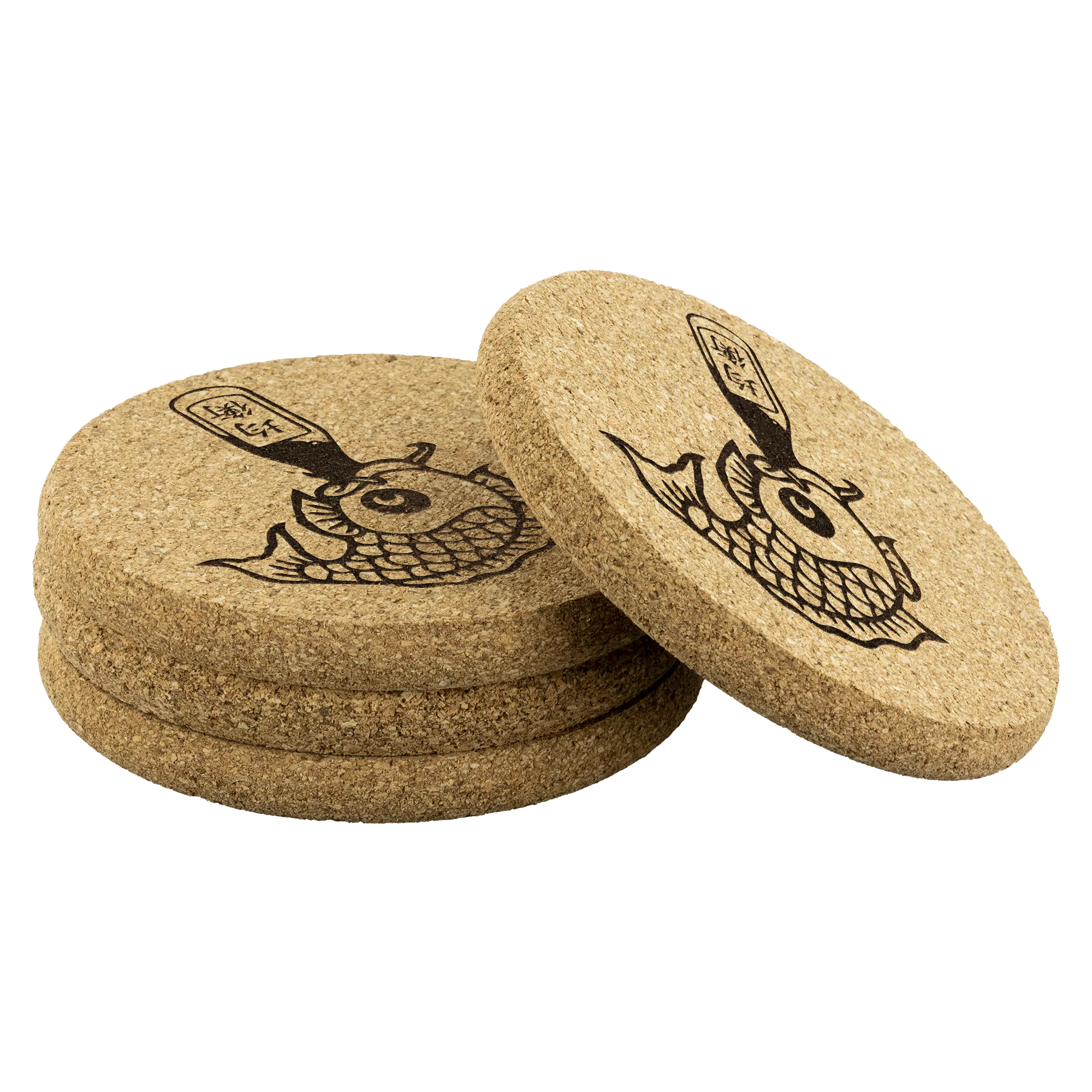 Drunk Like Fish - Cork Coaster Set