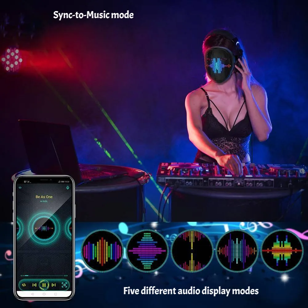 Epic Cyberpunk RGB LED Mask