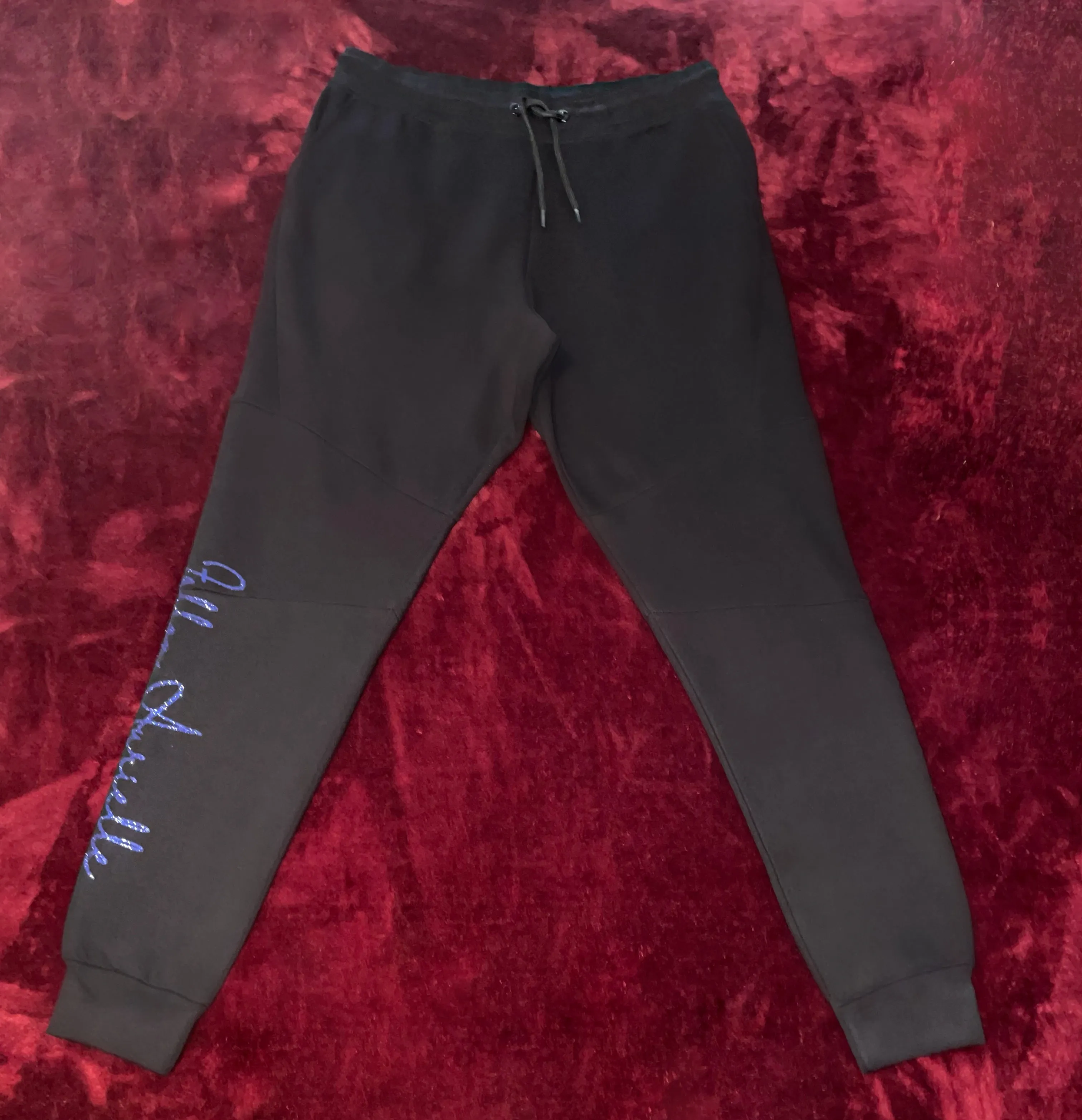 Fallon Aurielle Unisex Signature Capricorn Logo & Name Zodiac Jogging Set (Black & Purple Sparkle)