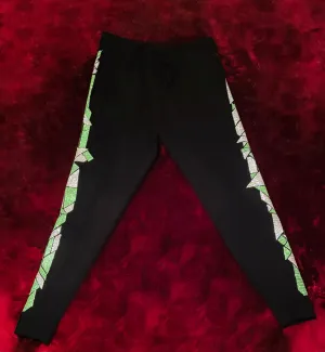 Fallon Aurielle Unisex Signature Celebration Joggers (Black, Silver & Lime Green)