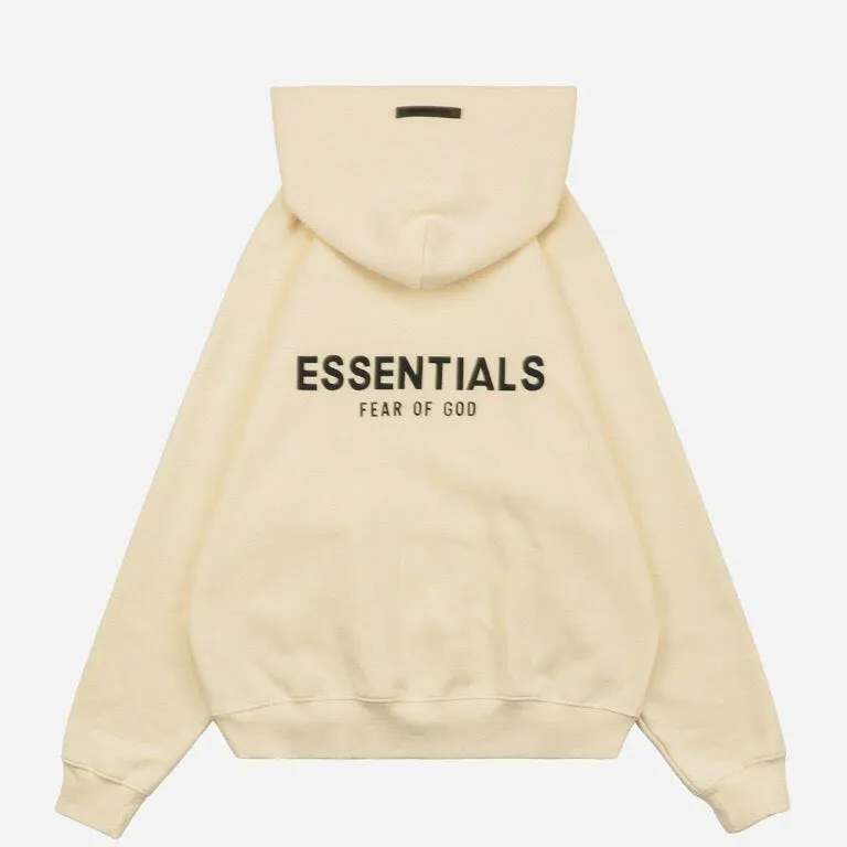 Fear Of God Essential 2021 Fall-Winter Cream Hoodie Apparel Collection