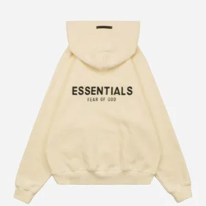 Fear Of God Essential 2021 Fall-Winter Cream Hoodie Apparel Collection
