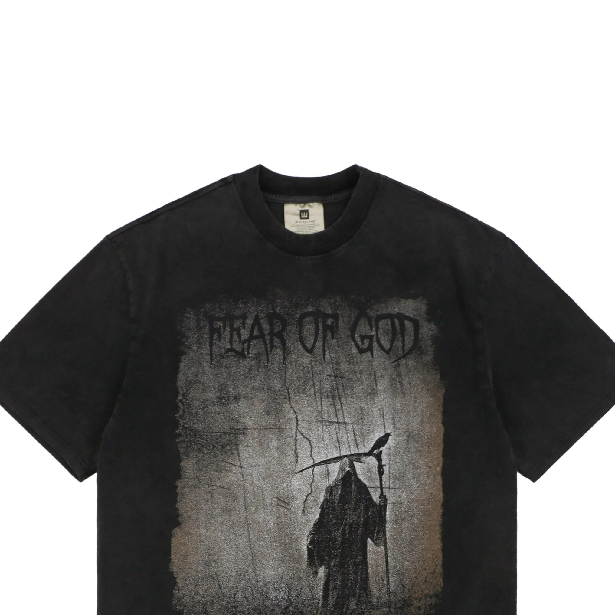FEAR OF GOD ESSENTIALS "DEATH OF NECRO" BLACK SHIRT 2019 SPRING-SUMMER APPAREL COLLECTION