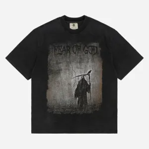 FEAR OF GOD ESSENTIALS "DEATH OF NECRO" BLACK SHIRT 2019 SPRING-SUMMER APPAREL COLLECTION