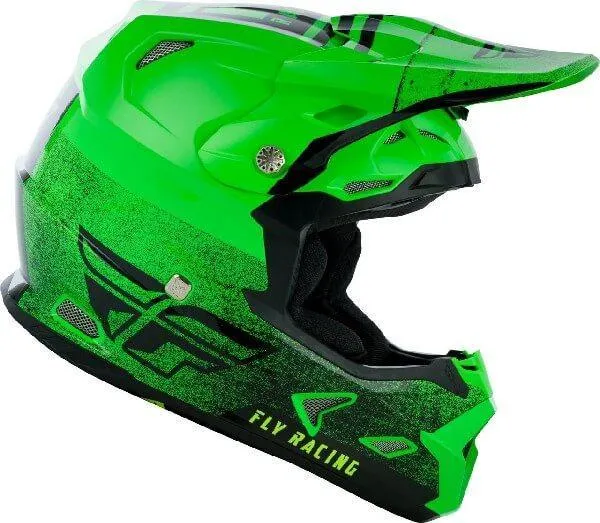 FLY Racing HELMETS -  Fly Racing Toxin MIPS Embargo Gloss Green Black Motocross Helmet