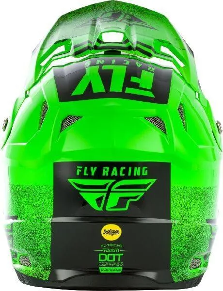 FLY Racing HELMETS -  Fly Racing Toxin MIPS Embargo Gloss Green Black Motocross Helmet