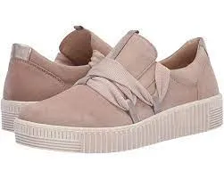 GABOR 43.333.12 BEIGE SILK SUEDE LACE UP SNEAKER