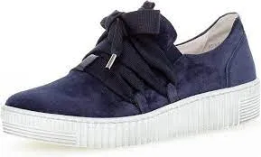 GABOR 43.333.16 MARINE/BLUE SUEDE LACE UP SNEAKER