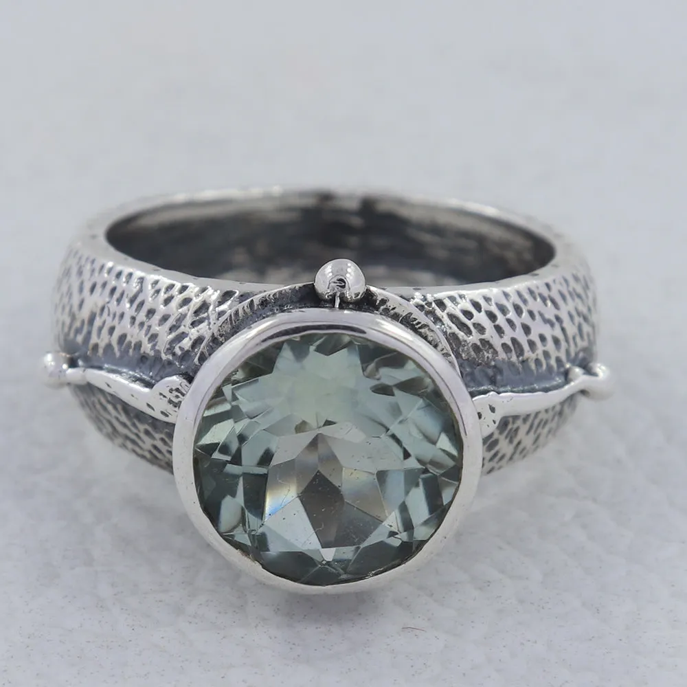 Garnet Designer Sterling Silver Ring