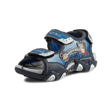 GEOX BOYS SANDAL B SAND STRIKE COW BOY NAVY LIGHTS