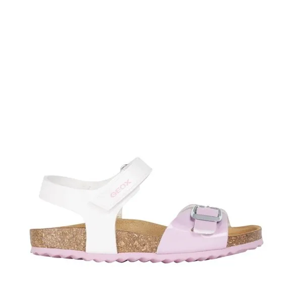 GEOX GIRLS SANDAL WHITE/LILAC J ADRIEL
