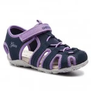 GEOX SANDAL GIRLS NAVY PURPLE J.S ROXANNE CLOSED