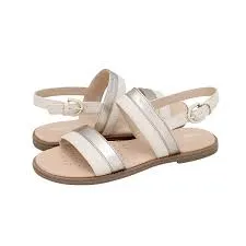 GEOX SANDAL GIRLS WHITE SILVER J.S KARLY