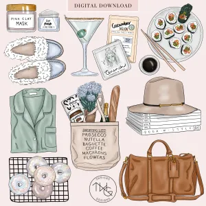 Girls Weekend Clipart Collection