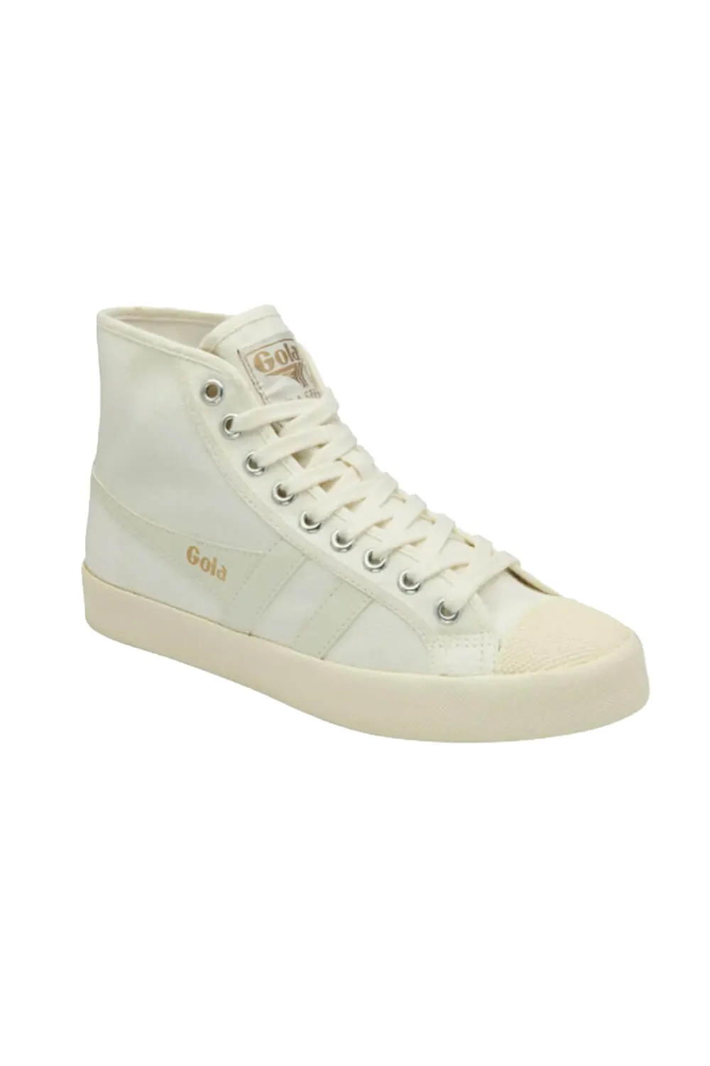 Gola Coaster High-Top Sneakers for Women in White | CLA205OFF WHITE/GOLD