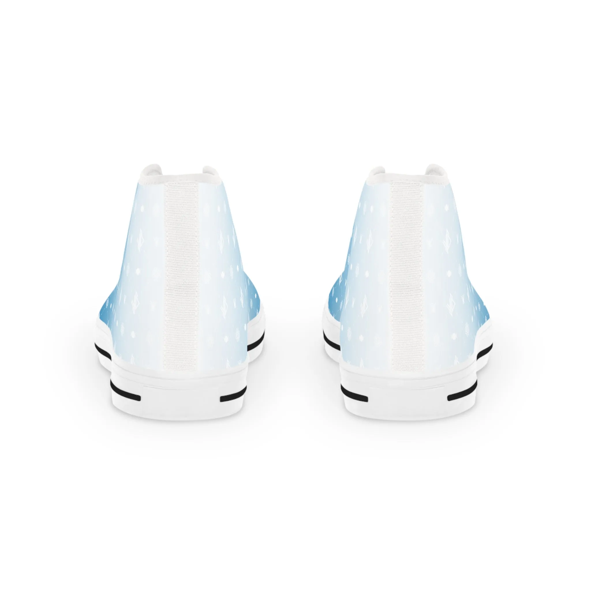 Gradient Blue High Top Sneakers - Stylish Urban Footwear for Casual Wear