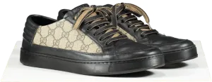 Gucci Black Beige/black Gg Supreme Canvas And Leather Sneakers UK 7 EU 41 👞