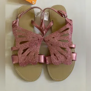 🌸Gymboree New Pink Glitter Butterfly Spring Summer Sandal