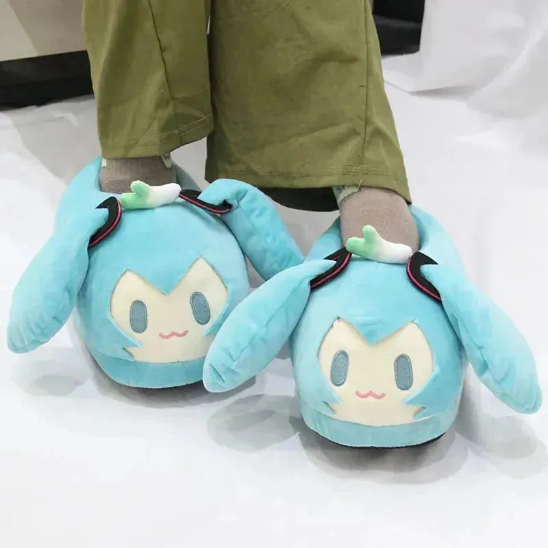 Hatsune Miku Anime Plush Slippers