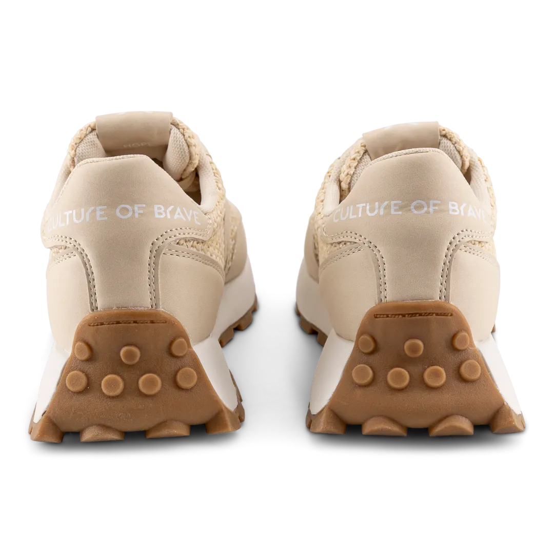 Hope Womens Sneaker in ecru with ecru wing