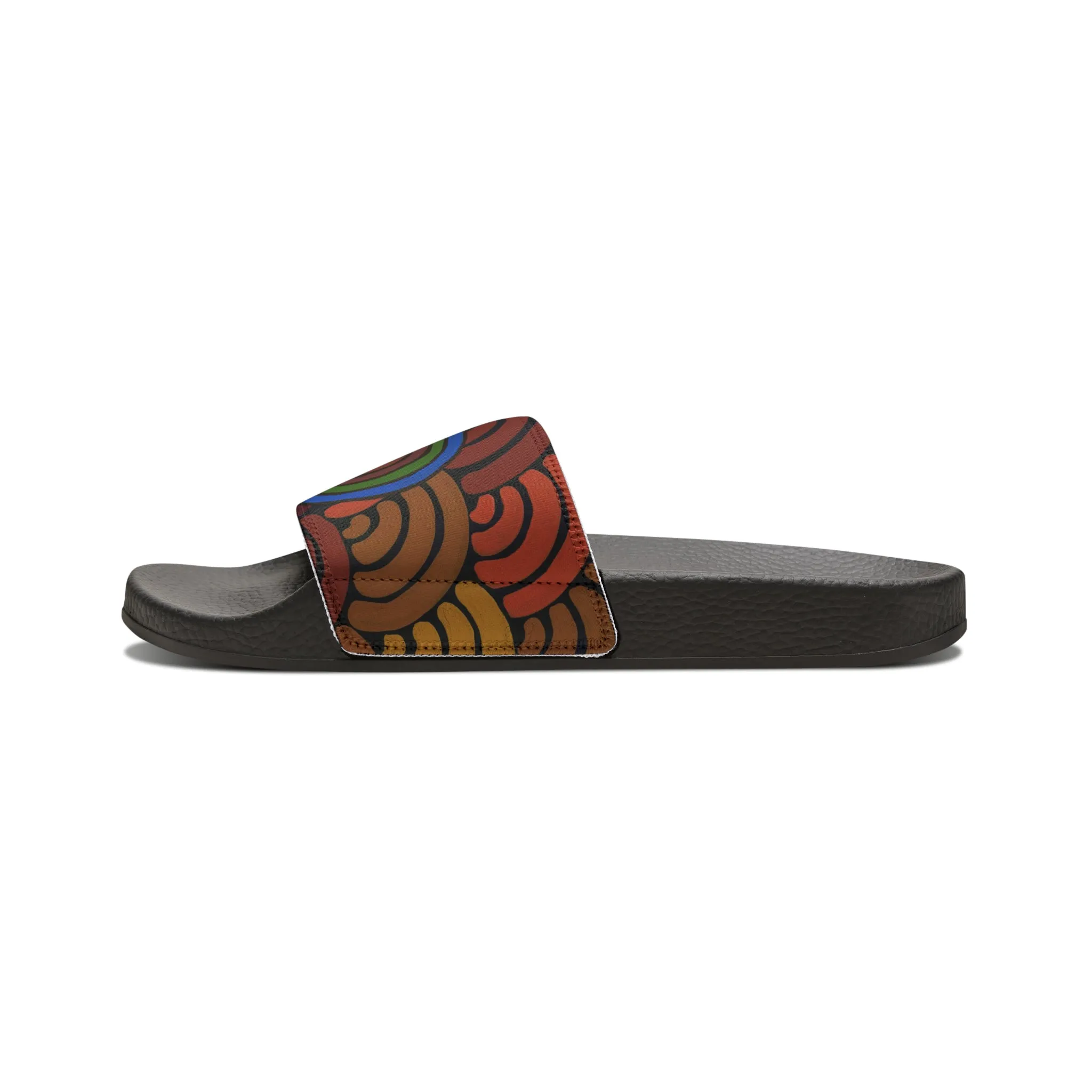 I Love Indigenous | PU Slide Sandals for Men | Aboriginal Design