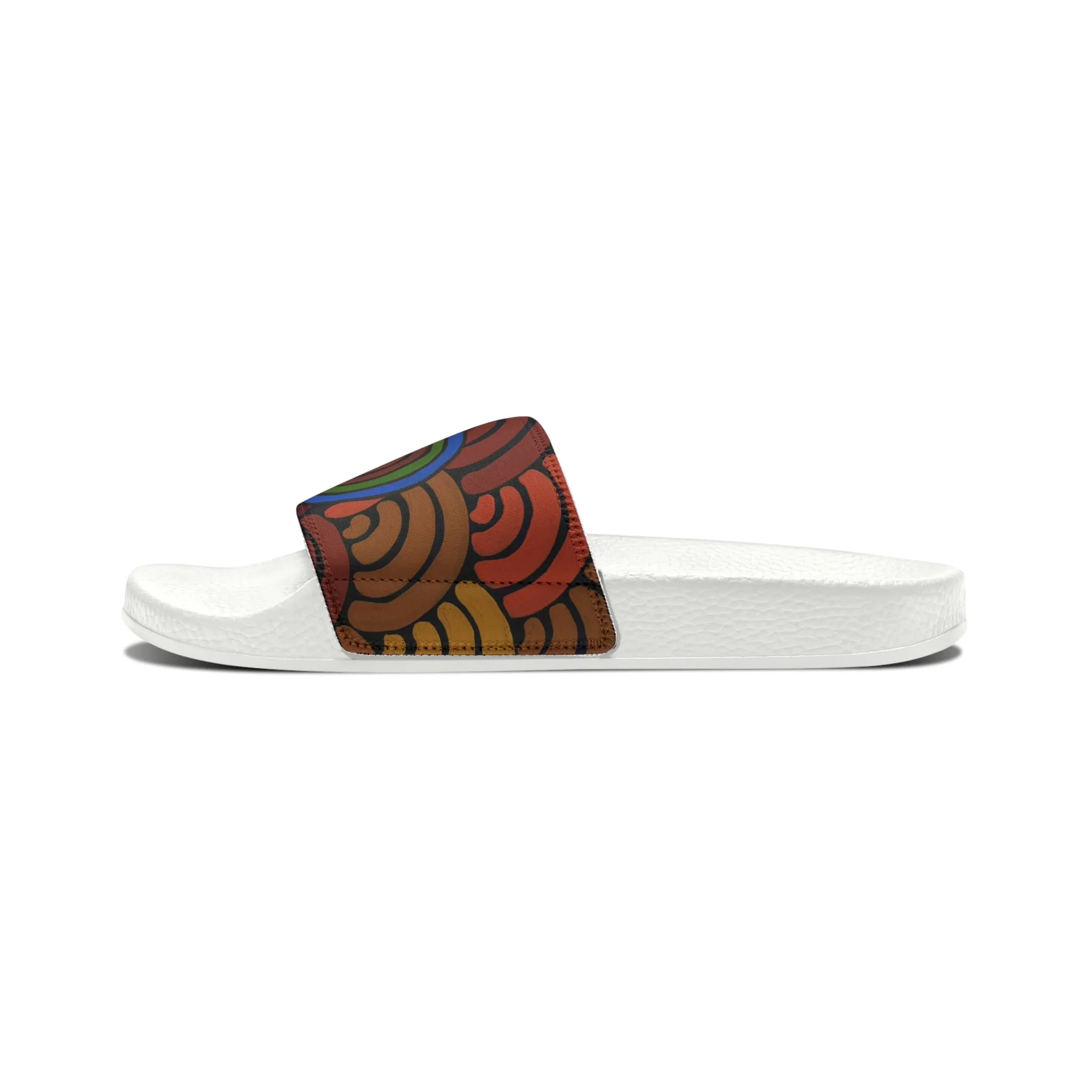 I Love Indigenous | PU Slide Sandals for Men | Aboriginal Design