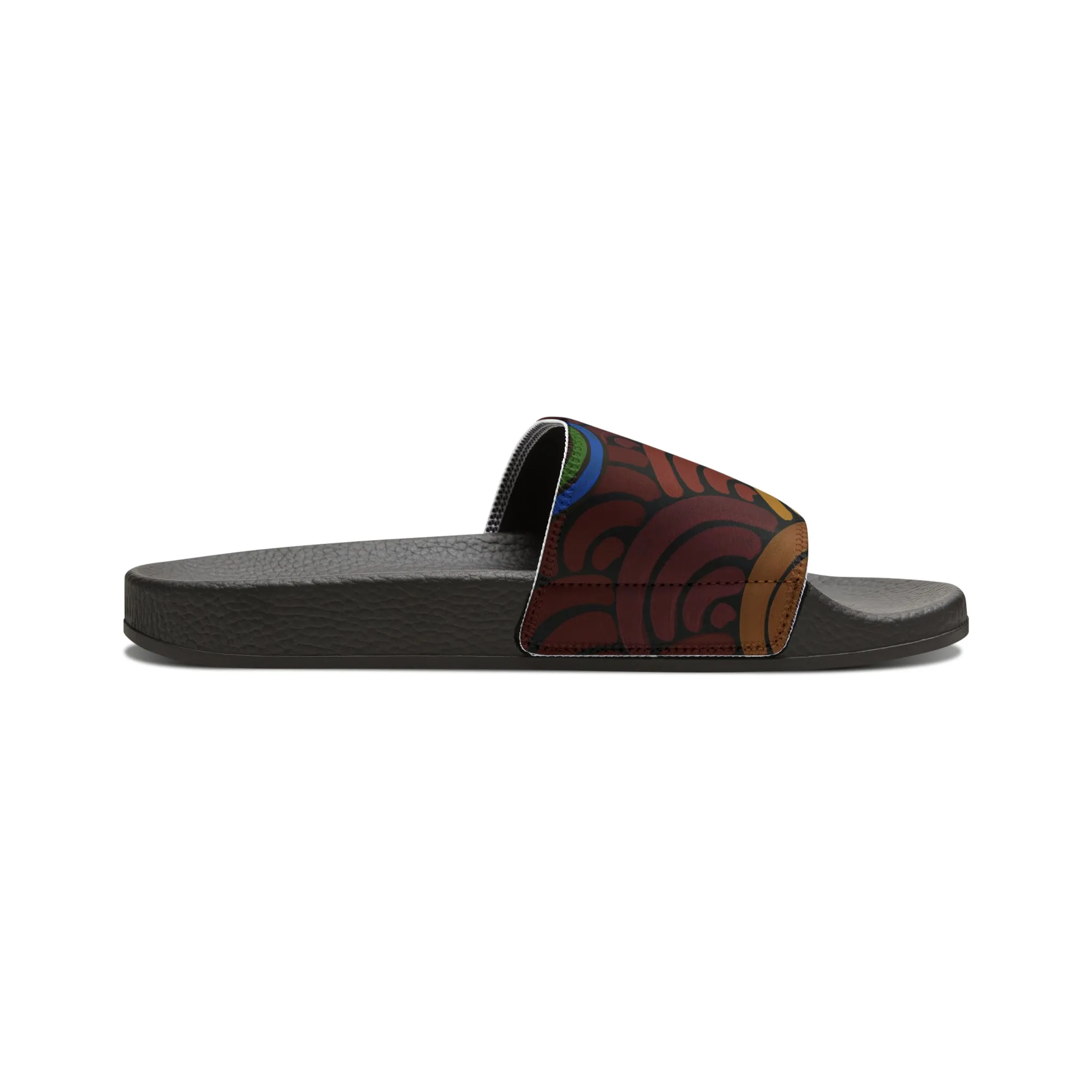 I Love Indigenous | PU Slide Sandals for Men | Aboriginal Design