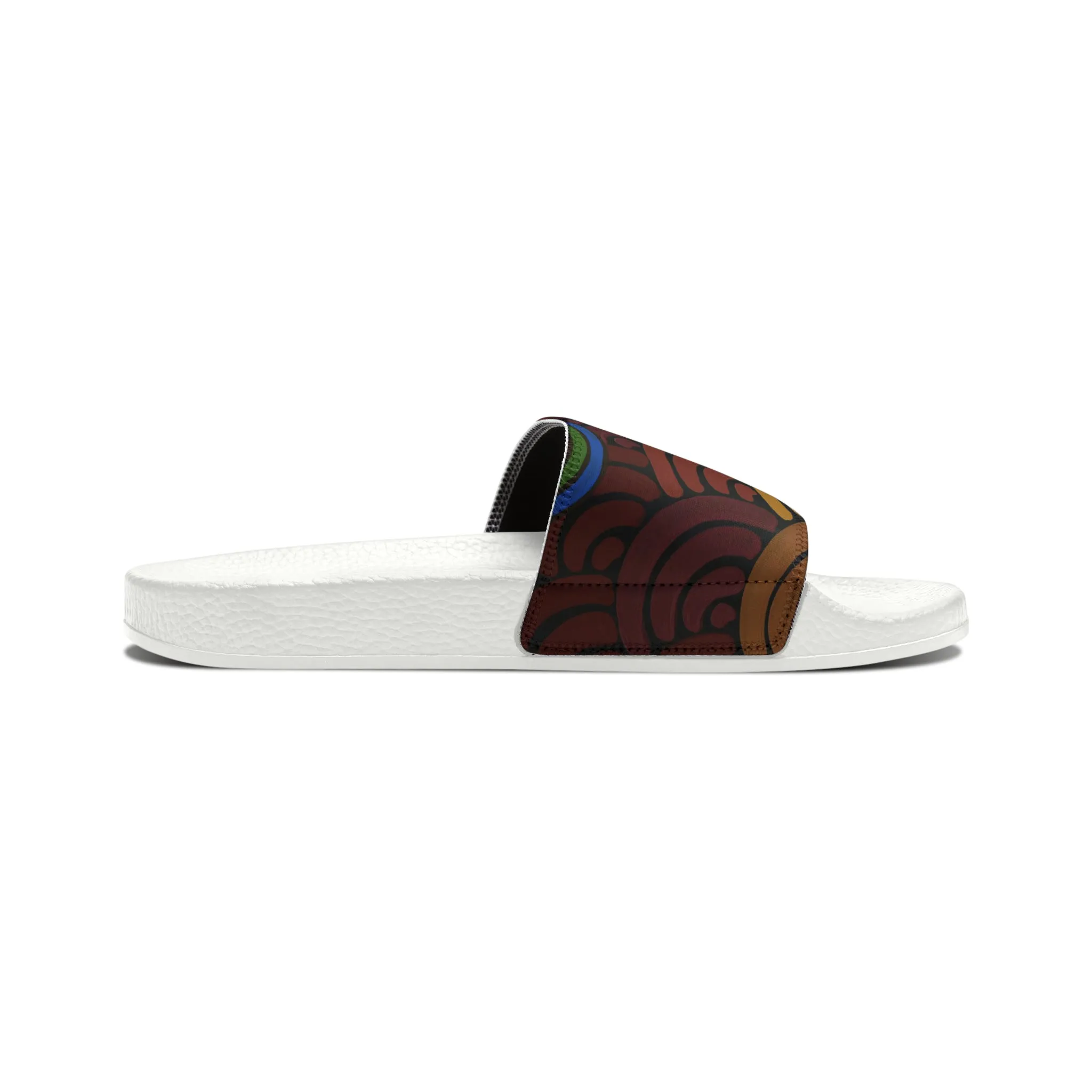 I Love Indigenous | PU Slide Sandals for Men | Aboriginal Design