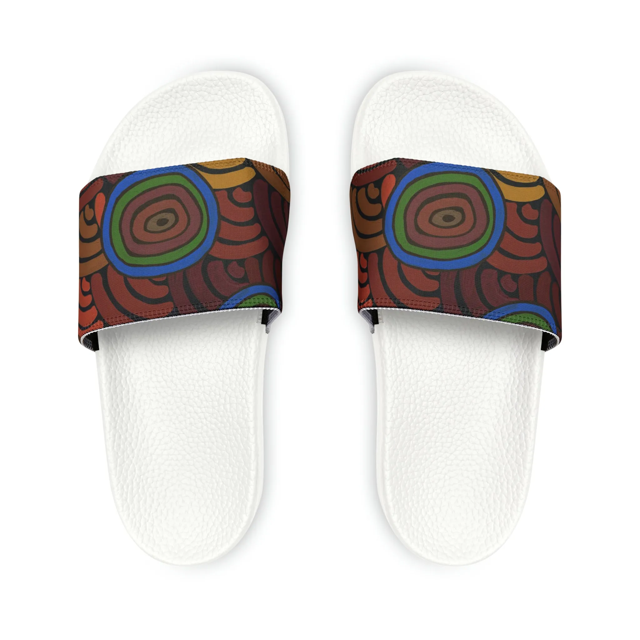 I Love Indigenous | PU Slide Sandals for Men | Aboriginal Design