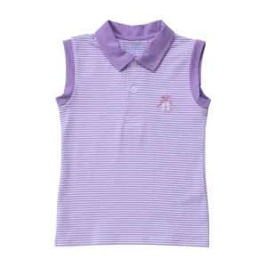 Itsy Bitsy Purple Stripe Ballet Slippers Collar Tank