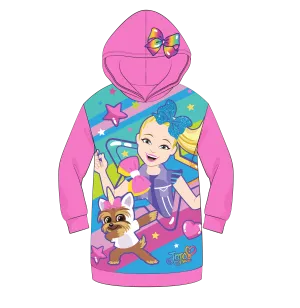 Jojo Siwa Girls Long Sleeve Dress Hooded Fleece Kids Clothing, 8-18, Pink