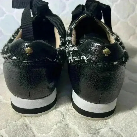 Kate Spade New York Sidney Tweed. Size 8  Trainers Sneakers. Sequins.
