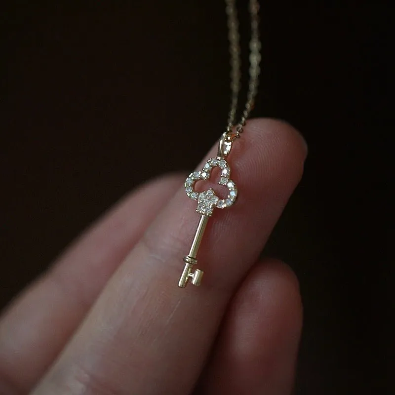 Key to True Love Necklace (Solid Silver)