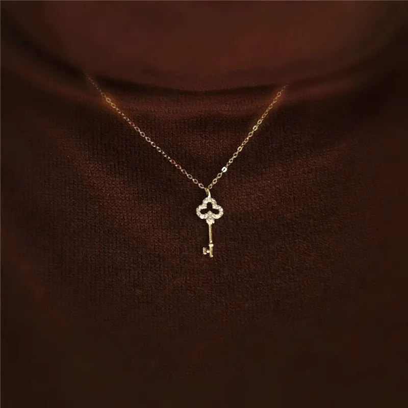 Key to True Love Necklace (Solid Silver)