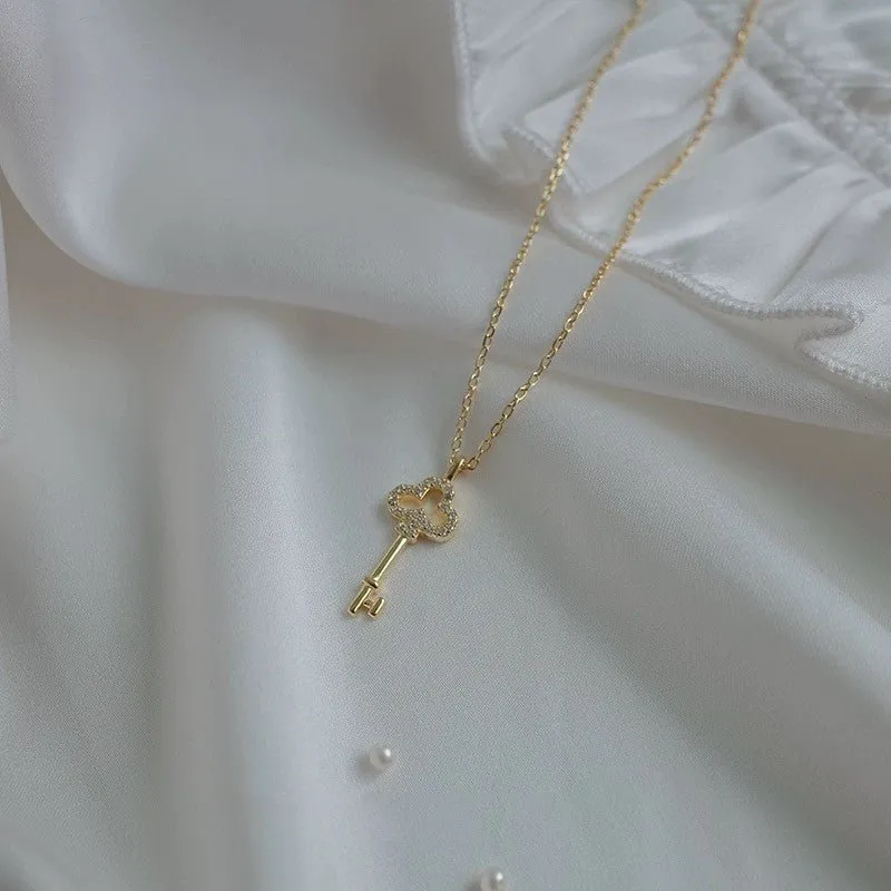 Key to True Love Necklace (Solid Silver)
